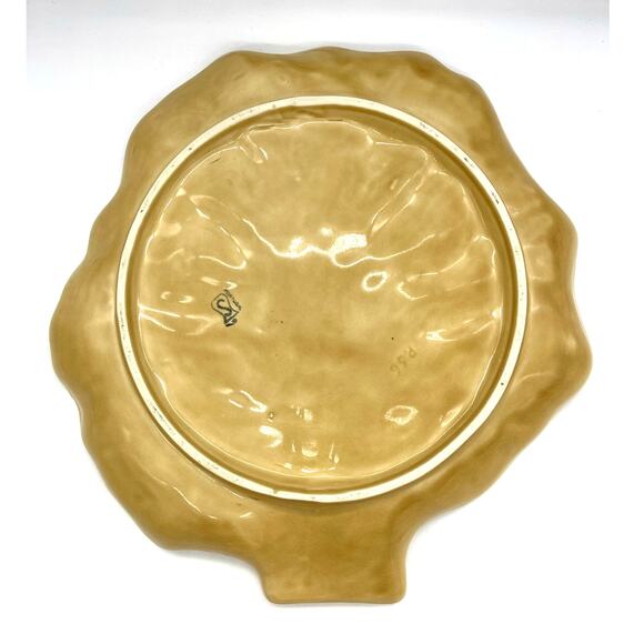 Vintage Secla 15" Brown Cabbage Chop Plate / Platter Portugal - Picture 4 of 5